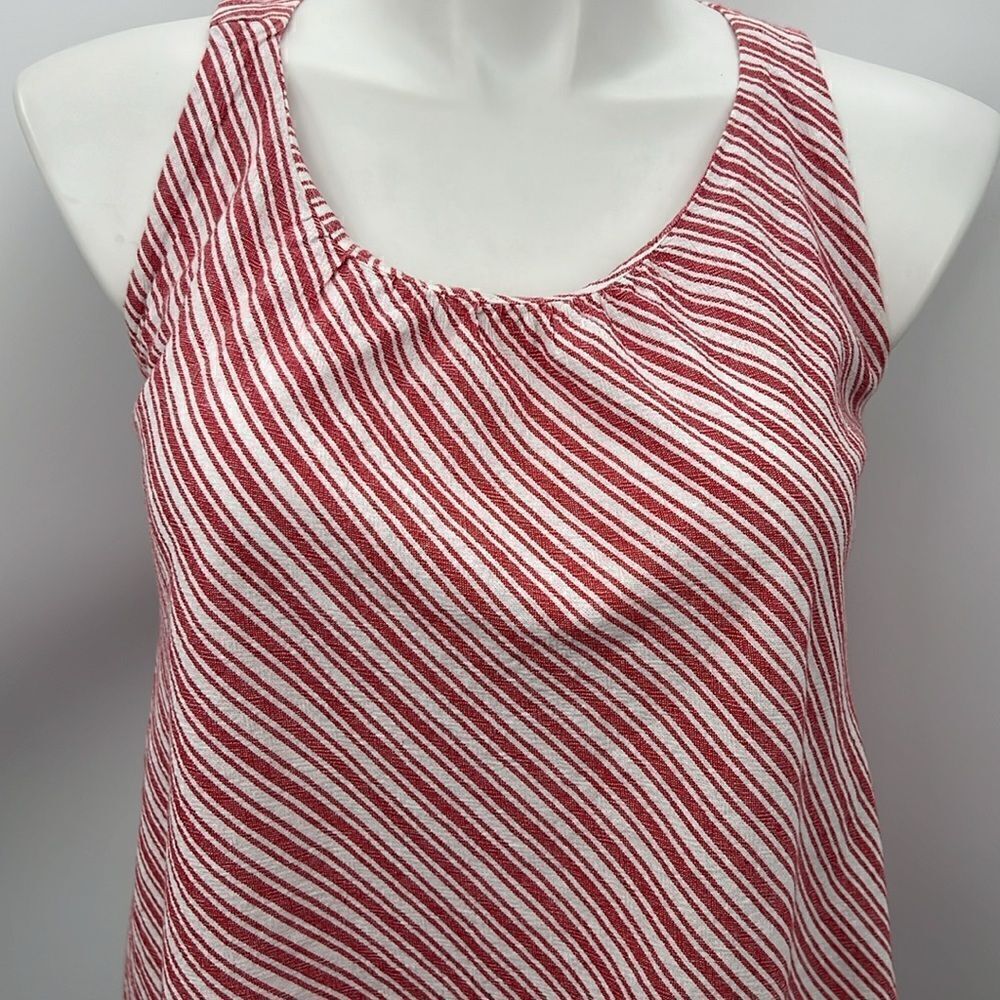 Lane Bryant red and white striped racerback summer top